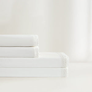 Evelyn Lace Trim Cotton Sheet Set