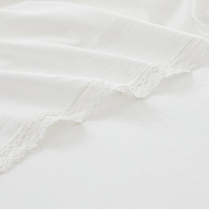 Evelyn Lace Trim Cotton Sheet Set