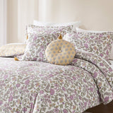 Lillian Block Print Reversible Comforter Set 5Pc