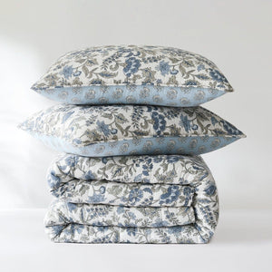 Lillian Block Print Reversible Quilt 6 Set