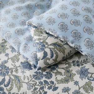 Lillian Block Print Reversible Comforter Set 3Pc