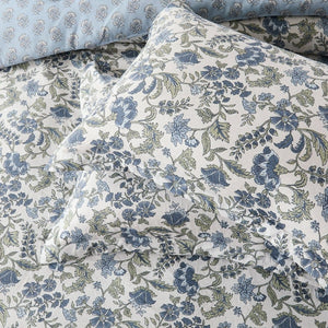 Lillian Block Print Reversible Comforter Set 3Pc