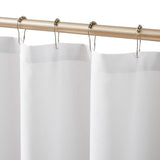 Oceana Watercolor Sea Life Linen Textured Shower Curtain