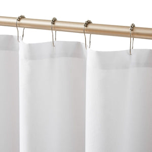 Oceana Watercolor Sea Life Linen Textured Shower Curtain