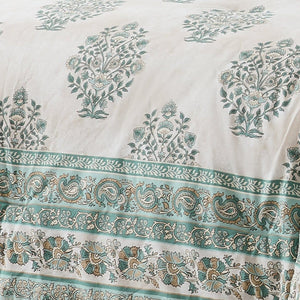 Sofia Flower Block Bouquet Cotton Comforter Set