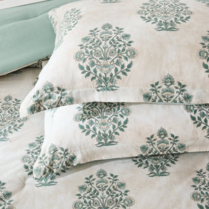 Sofia Flower Block Bouquet Cotton Comforter Set