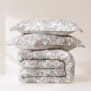 Zara Floral Block Reversible Comforter 3Pc Set