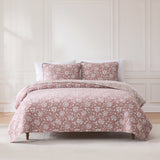 Zara Floral Block Reversible Cotton Quilt Set