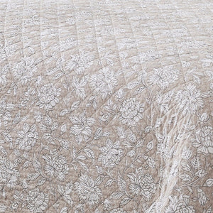 Zara Floral Block Reversible Cotton Quilt Set