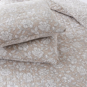 Zara Floral Block Reversible Cotton Quilt Set