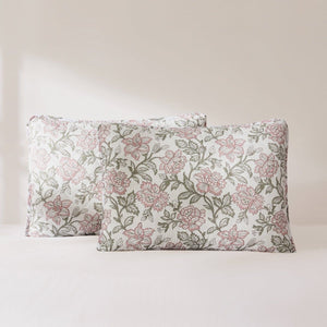 Zara Floral Block Reversible Quilt Set