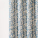 Zara Floral Block Linen Textured Shower Curtain