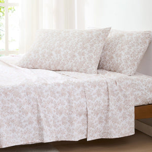 Peony Toile Cotton Sheet Set