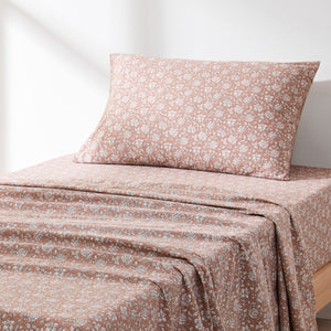 Zara Floral Block Cotton Sheet Set