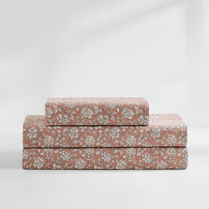 Zara Floral Block Cotton Sheet Set
