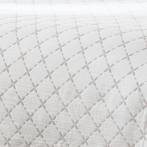 Diamond Leaf Jacquard Reversible Matelasse Coverlet Set