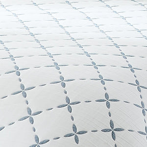 Diamond Leaf Jacquard Reversible Matelasse Coverlet Set