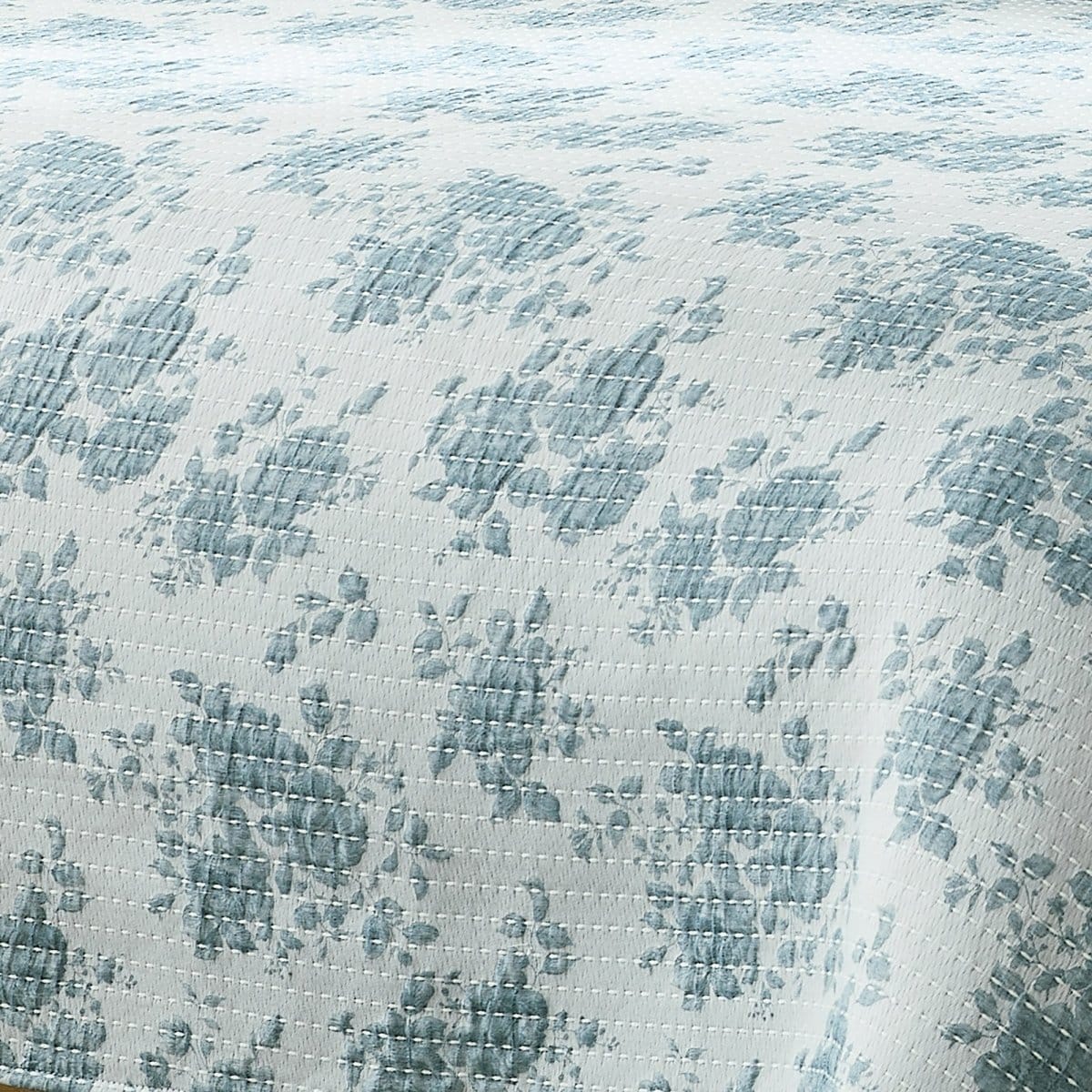 Rose Garden Pick Stitch Jacquard Matelasse Coverlet Set