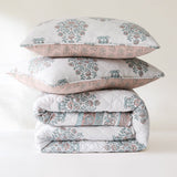 Sofia Flower Block Bouquet Reversible Quilt 6Pc Set