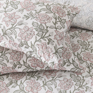 Zara Floral Block Reversible Comforter 3Pc Set