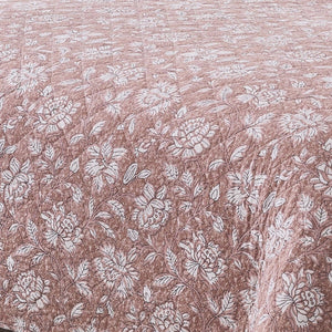 Zara Floral Block Reversible Cotton Quilt Set