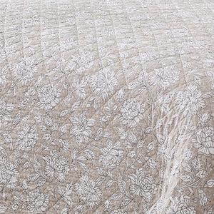 Zara Floral Block Reversible Cotton Quilt Set