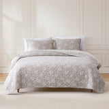 Zara Floral Block Reversible Cotton Quilt Set