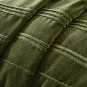 Pleated Groove Velvet Duvet Cover Set