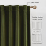 Verdant Path Velvet Blackout Window Curtain Panels