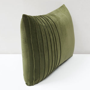 Pleated Groove Velvet Decorative Pillow Cover