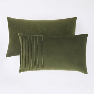 Pleated Groove Velvet Decorative Pillow Cover