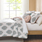 Sofia Flower Block Bouquet Comforter 5Pc Set