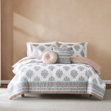 Sofia Flower Block Bouquet Comforter 5Pc Set