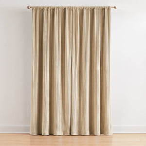 Glam Pleated Velvet Light Filtering Window Curtain Panels