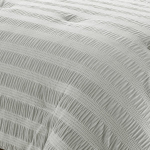 Azalea Ruched Velvet Stripe Comforter Set