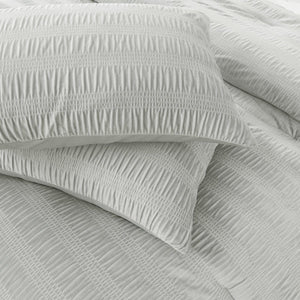 Azalea Ruched Velvet Stripe Comforter Set