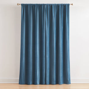 Glam Pleated Velvet Light Filtering Window Curtain Panels