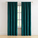 Glam Pleated Velvet Light Filtering Window Curtain Panels