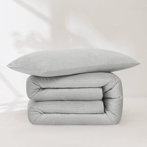 Azalea Ruched Velvet Stripe Comforter Set