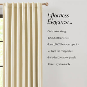 Terran Velvet Blackout Window Curtain Panels