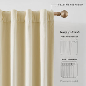 Terran Velvet Blackout Window Curtain Panels