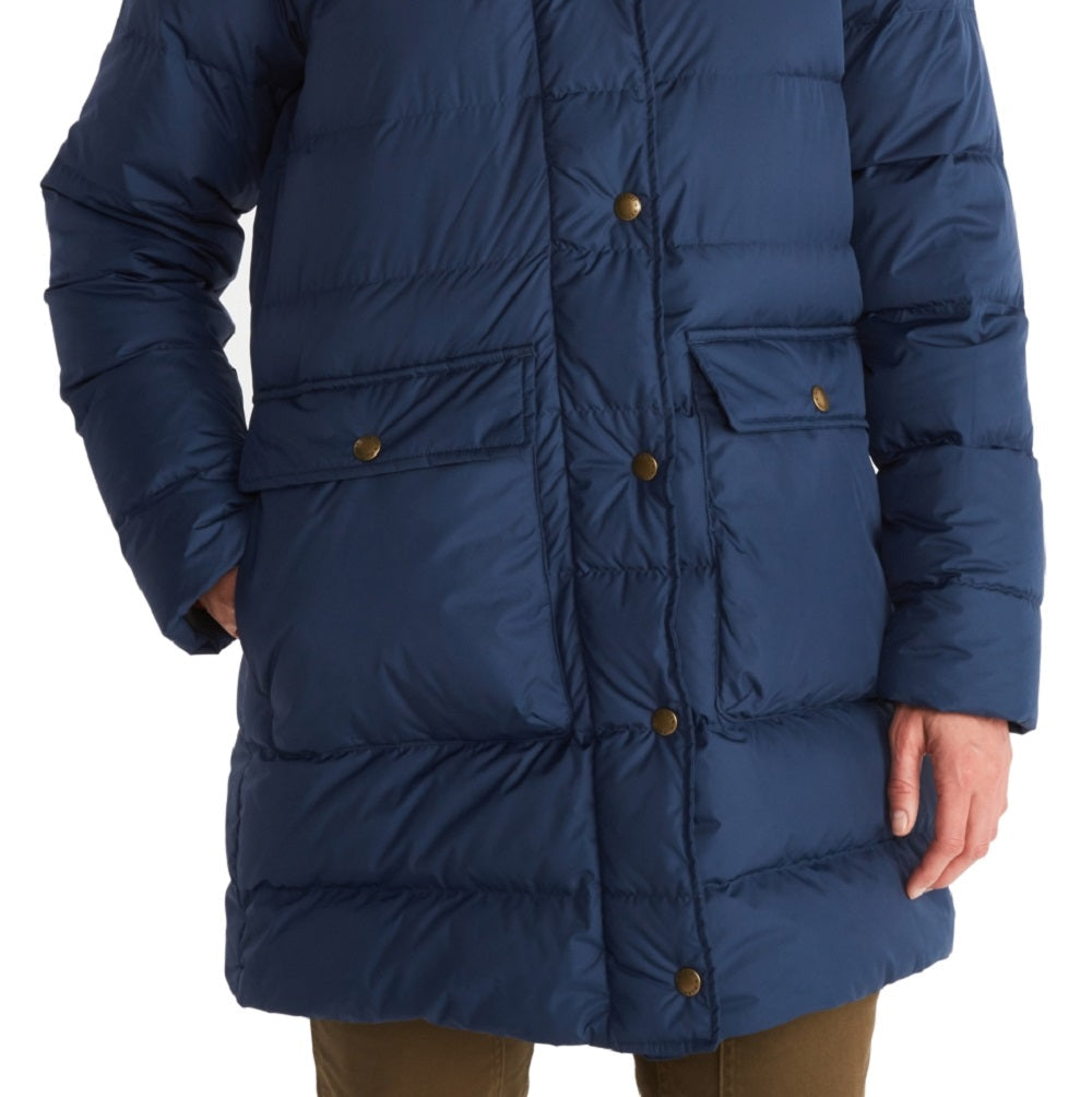Marmot Women's Strollbridge Down Parka Jacket Blue Size Large