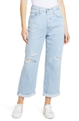 Women's Ag Knoxx Ripped High Waist Boyfriend Jeans Size 30 - Blue Blue Size 30 ---