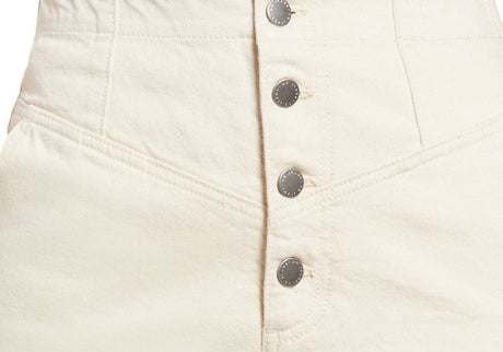 Women's Ag Selina Button Fly Denim Skirt Beige Size 29