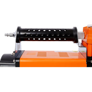 Heavy Duty 12V Air Compressor, Tire Inflator With Pressure Gauge, Compact Size - Black / Orange