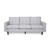 Jenny - Contemporary Tufted Fabric 3 Seater Sofa