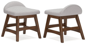 Lyncott - Home Office Desk Chair - Light Gray / Brown
