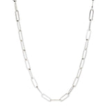 OroMio 14K Gold & Sterling Silver Tubing Choice of Length Paperclip Link Necklace