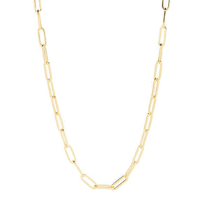 OroMio 14K Gold & Sterling Silver Tubing Choice of Length Paperclip Link Necklace
