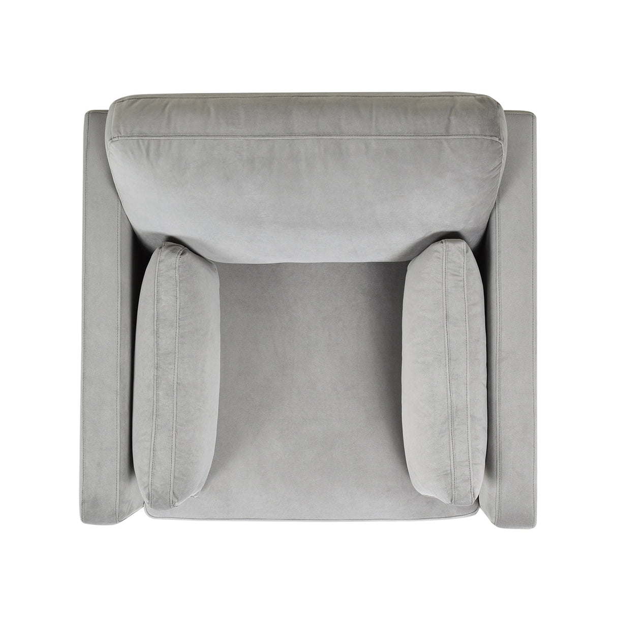 Knox 36' Modern Farmhouse Arm Chair, Opal Grey Velvet